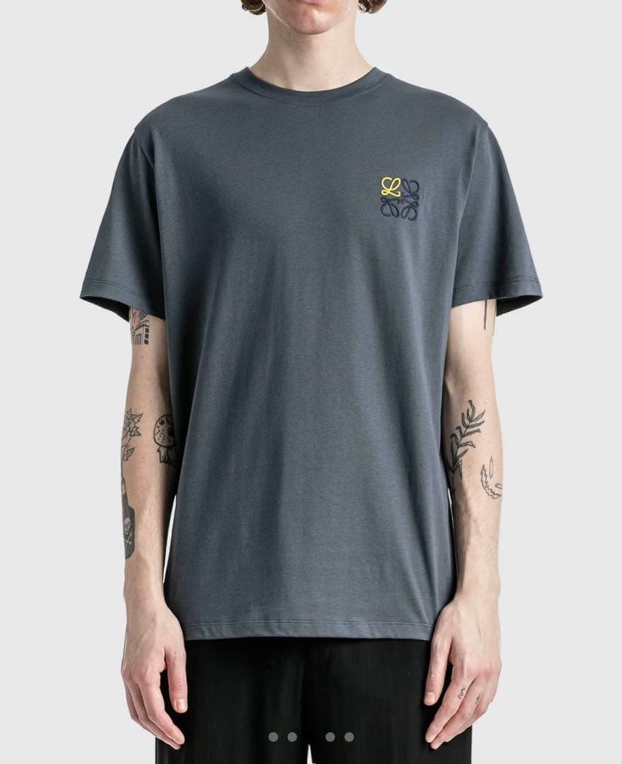 SS23☆ロエベ 刺繍ロゴ カラーブロック クルーネック Tシャツ