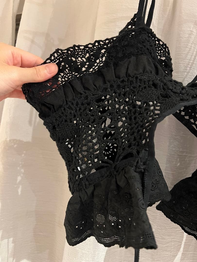 トップス MALION vintage 4way lace camisole