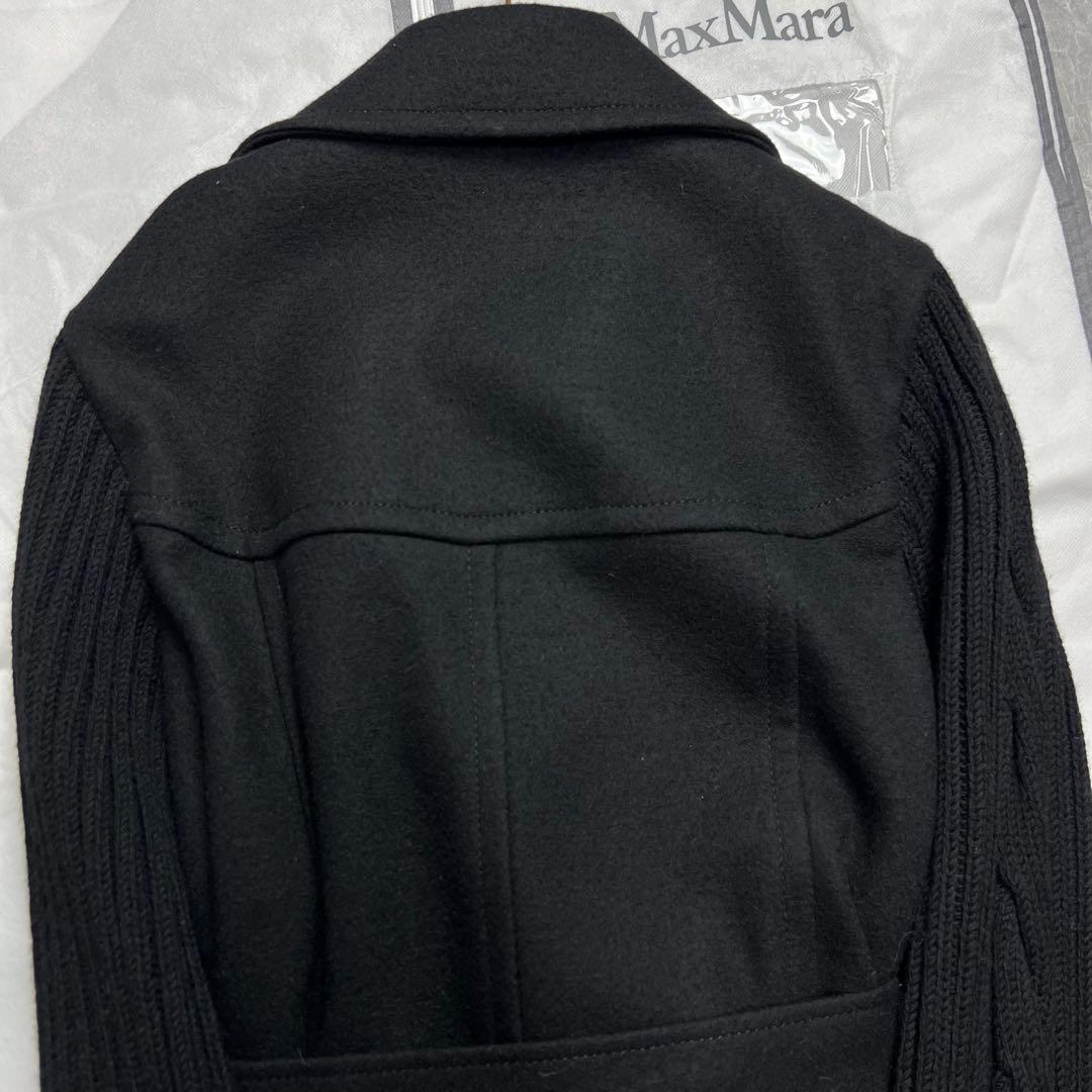 極美品♡3XL カシミヤ　バーバリーロンドン ニット切替 コート ベルト　黒