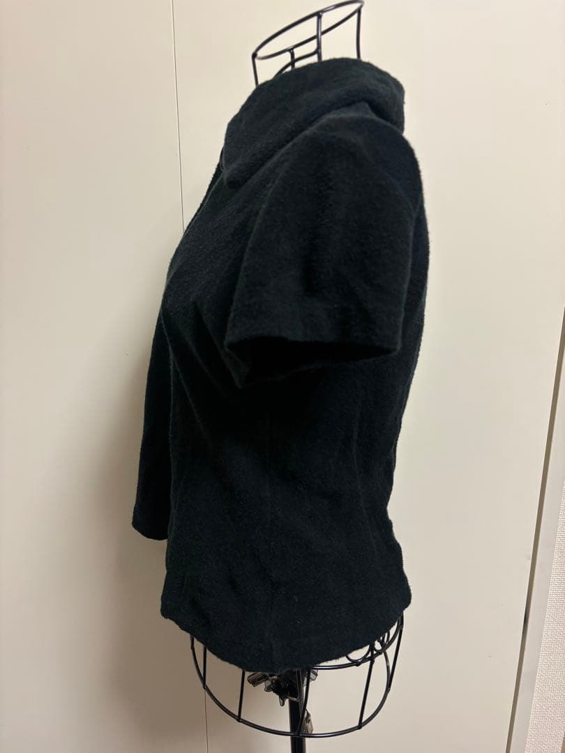 COMME des GARCONS(コムギャル)黒ボタン付き半袖ポロシャツ