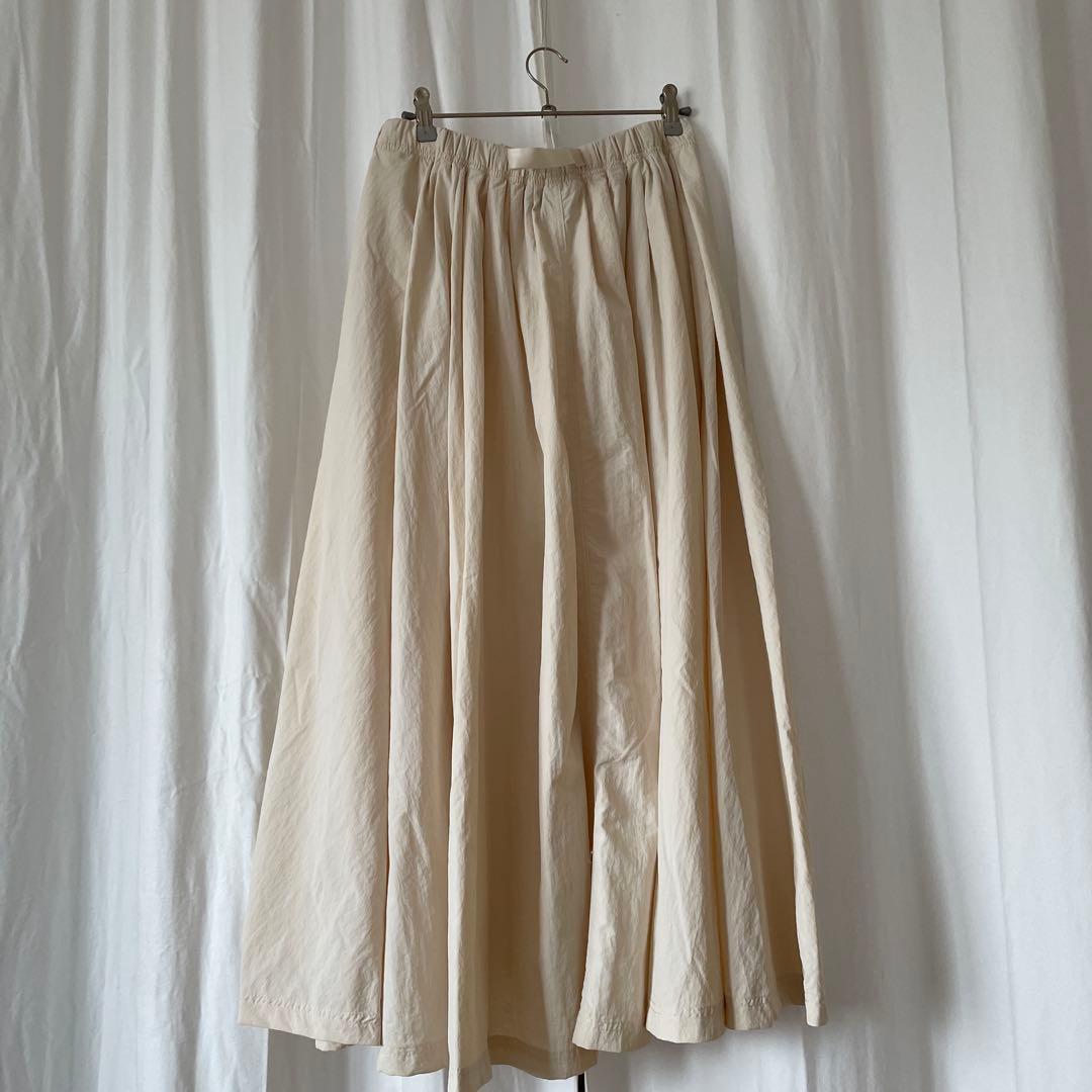 専用GRAMICCI × BEAMS別注ナイロン ロングスカートアイボリー