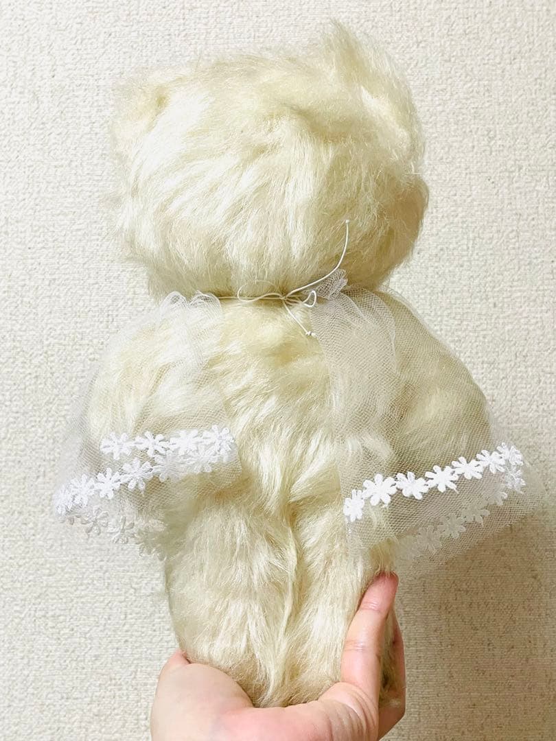 レア！ ぺたんこDDRベアちゃん ホワイト アンティークベア