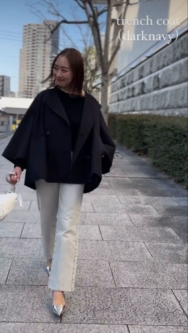 liten リテン　キュービックトレンチジャケット　ネイビー