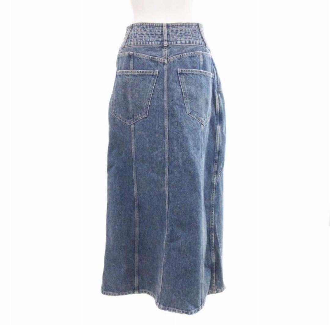 AKIRA NAKA アキラナカ　slide panel denim skirt