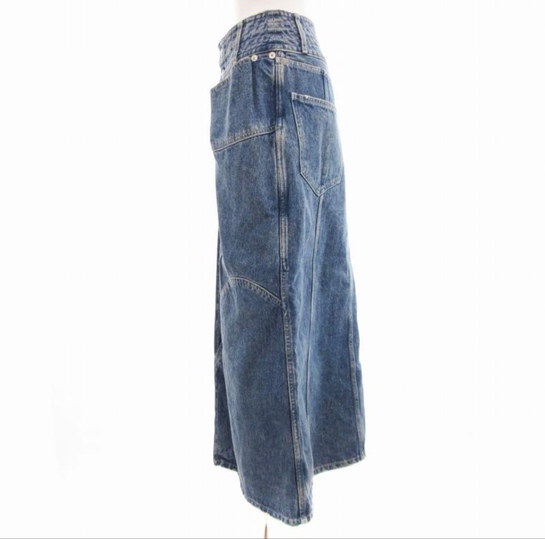 AKIRA NAKA アキラナカ　slide panel denim skirt