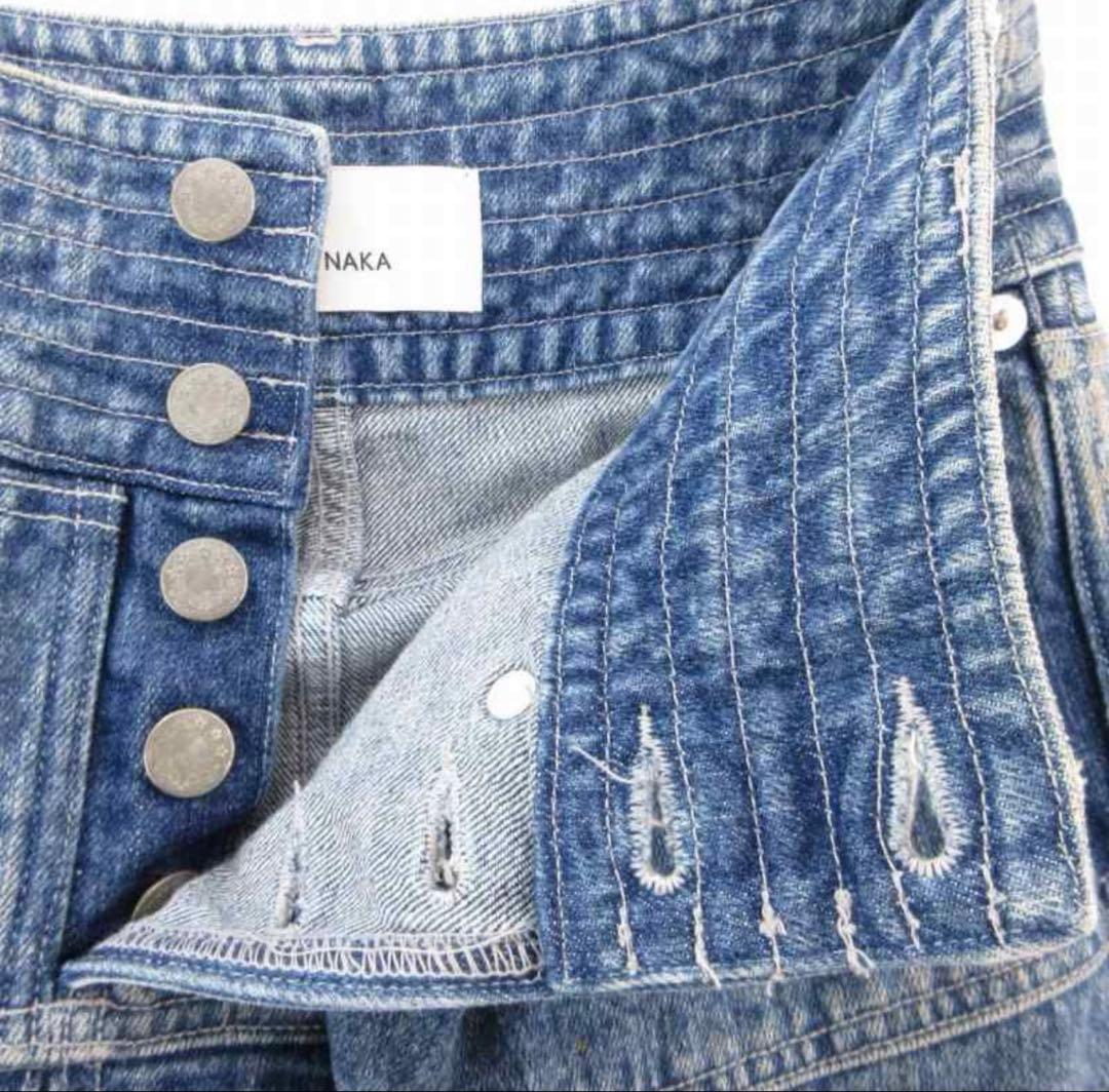 AKIRA NAKA アキラナカ　slide panel denim skirt
