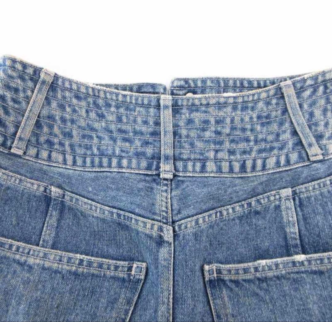 AKIRA NAKA アキラナカ　slide panel denim skirt