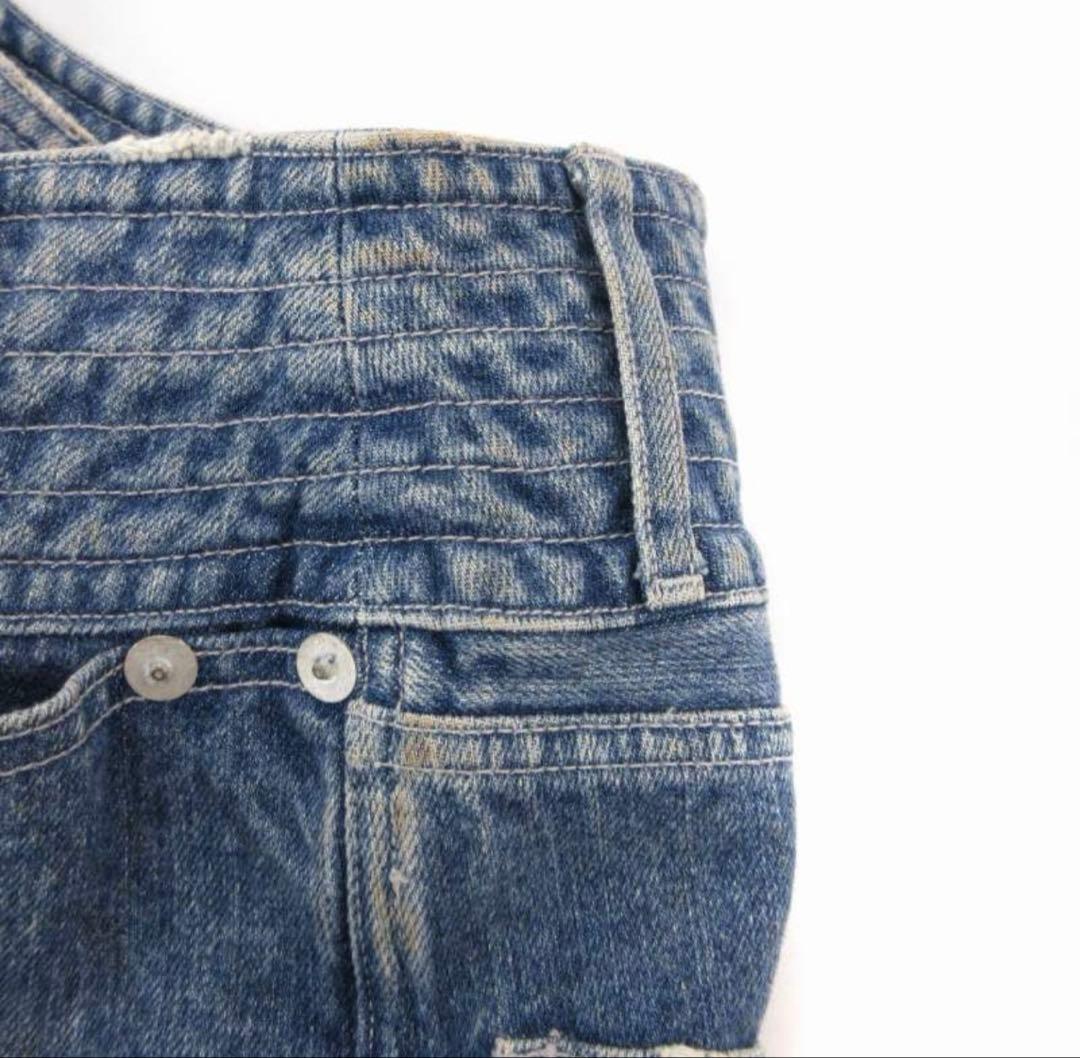 AKIRA NAKA アキラナカ　slide panel denim skirt