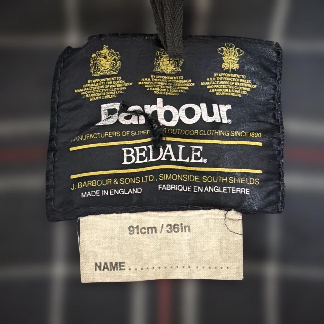 80s 希少 4ポケット Barbour Bedale 36 ネイビー バブアー