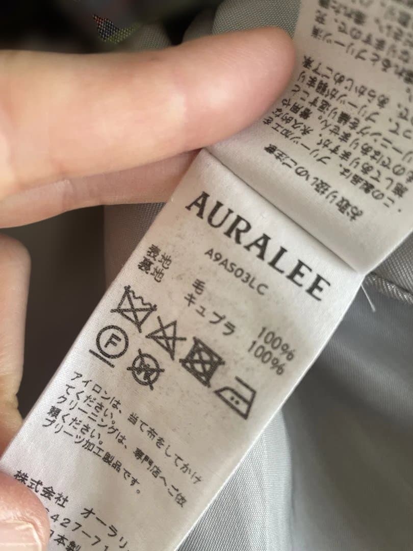 AURALEE/オーラリー　チェックプリーツスカート １