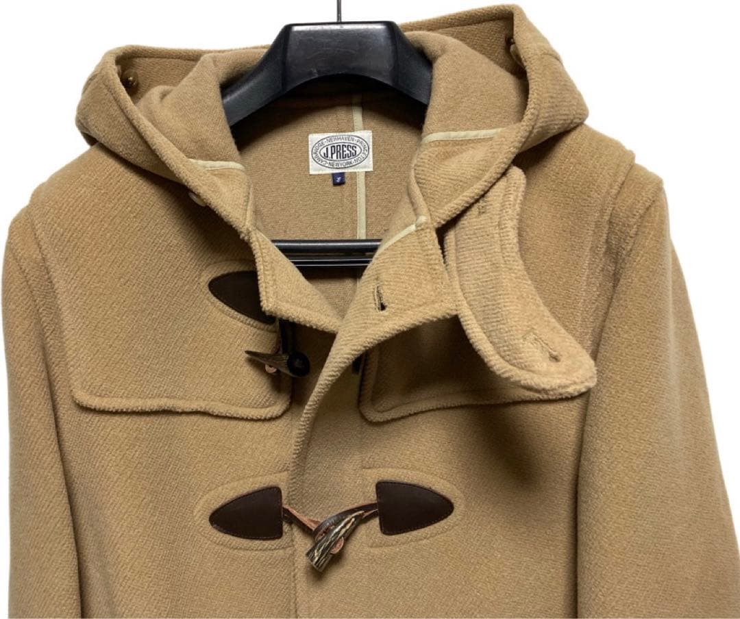 【美品】J.PRESSウールダッフルコートＬタン/ベージュ ジェイプレスアメトラ