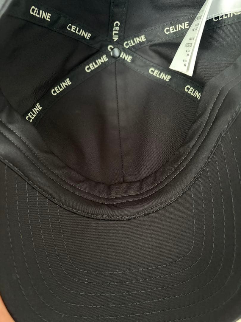 値下げ不可　CELINE ベースボールキャップ　コットン　黒