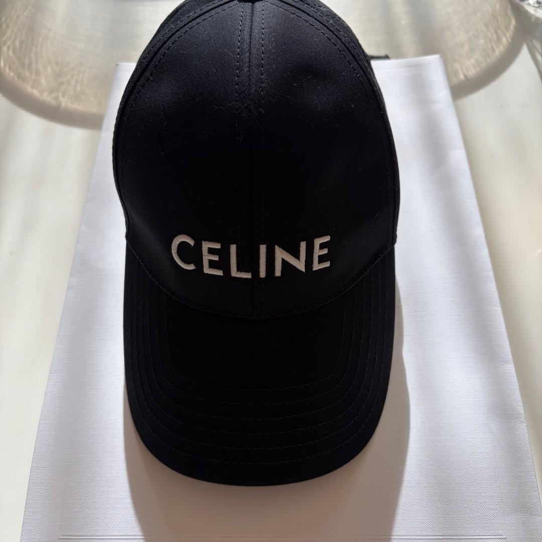 値下げ不可　CELINE ベースボールキャップ　コットン　黒