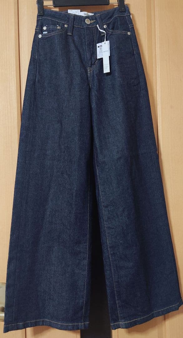 【新品タグ付き】SOMETHING LISA ワイドデニムパンツ XS