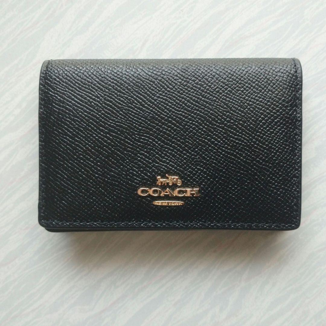 コーチ COACH レザー 名刺入れ カードケース ブラック