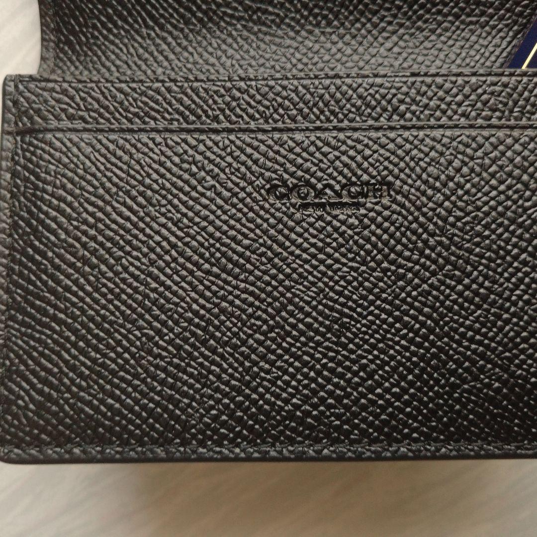 コーチ COACH レザー 名刺入れ カードケース ブラック