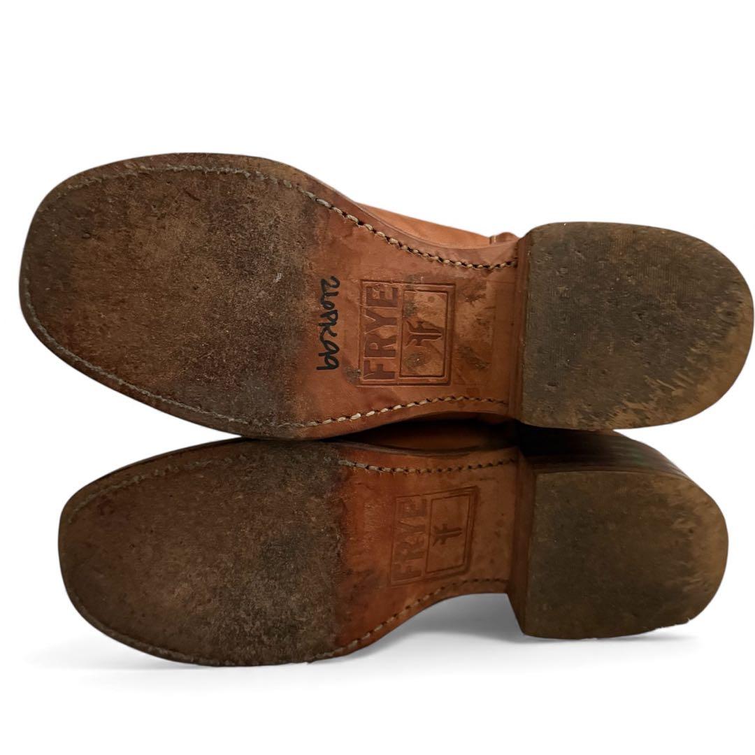 希少 ヴィンテージ FRYE レザーロングブーツ キャメル ウエスタン 24cm
