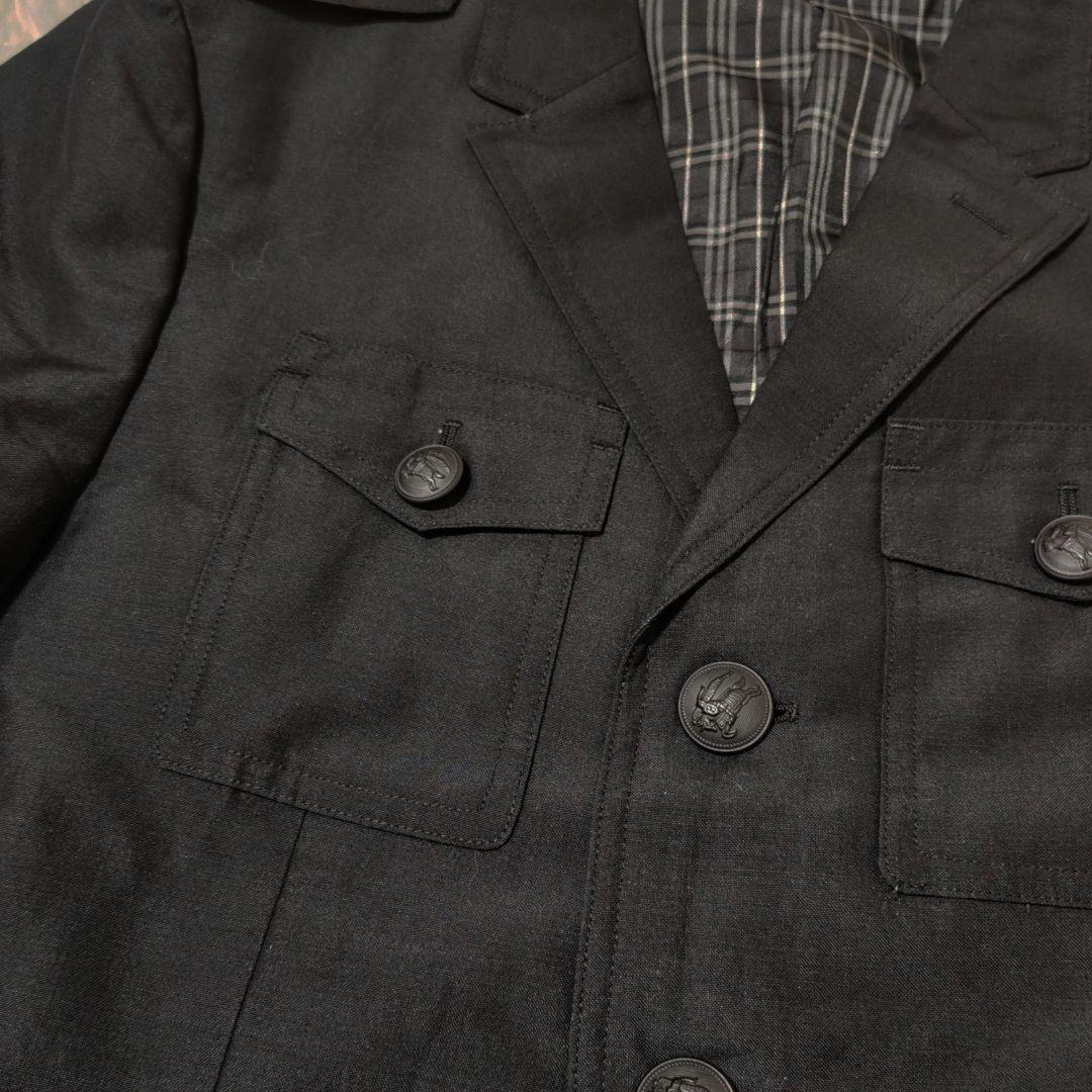 BURBERRY BLACK LABEL リネン混 サファリジャケット M