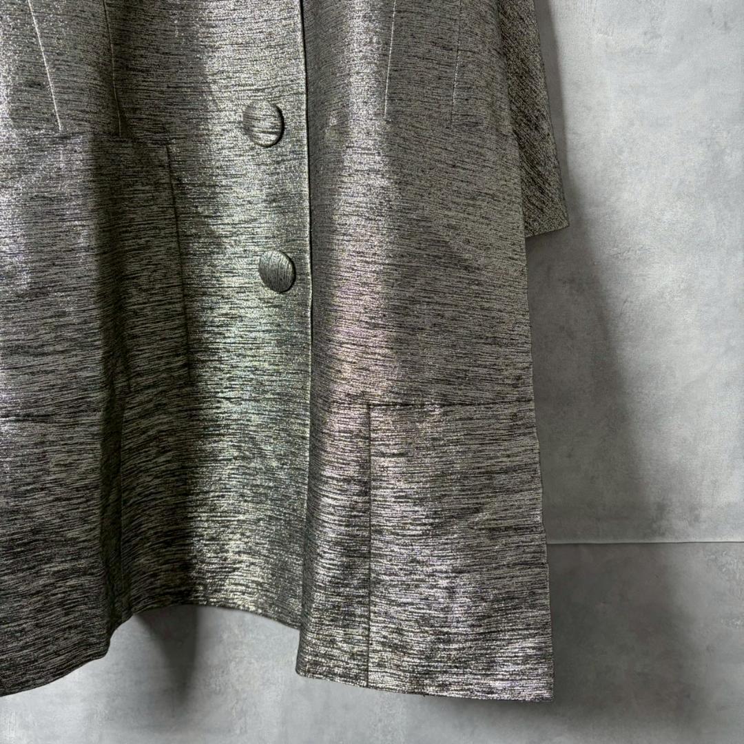 Chloe フランス製 シルク混 ステンカラーコート くるみボタン N2850