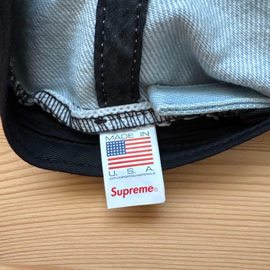 【美品】supreme s logo 6panel cap シュプリームキャップ