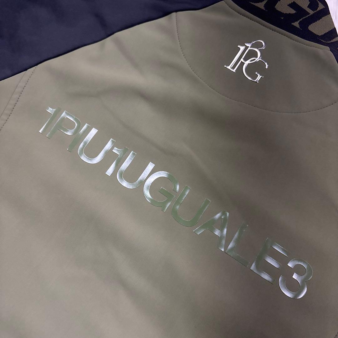 美品 1PIU1UGUALE3 GOLF パデッドジップ ブルゾン V ロゴ L