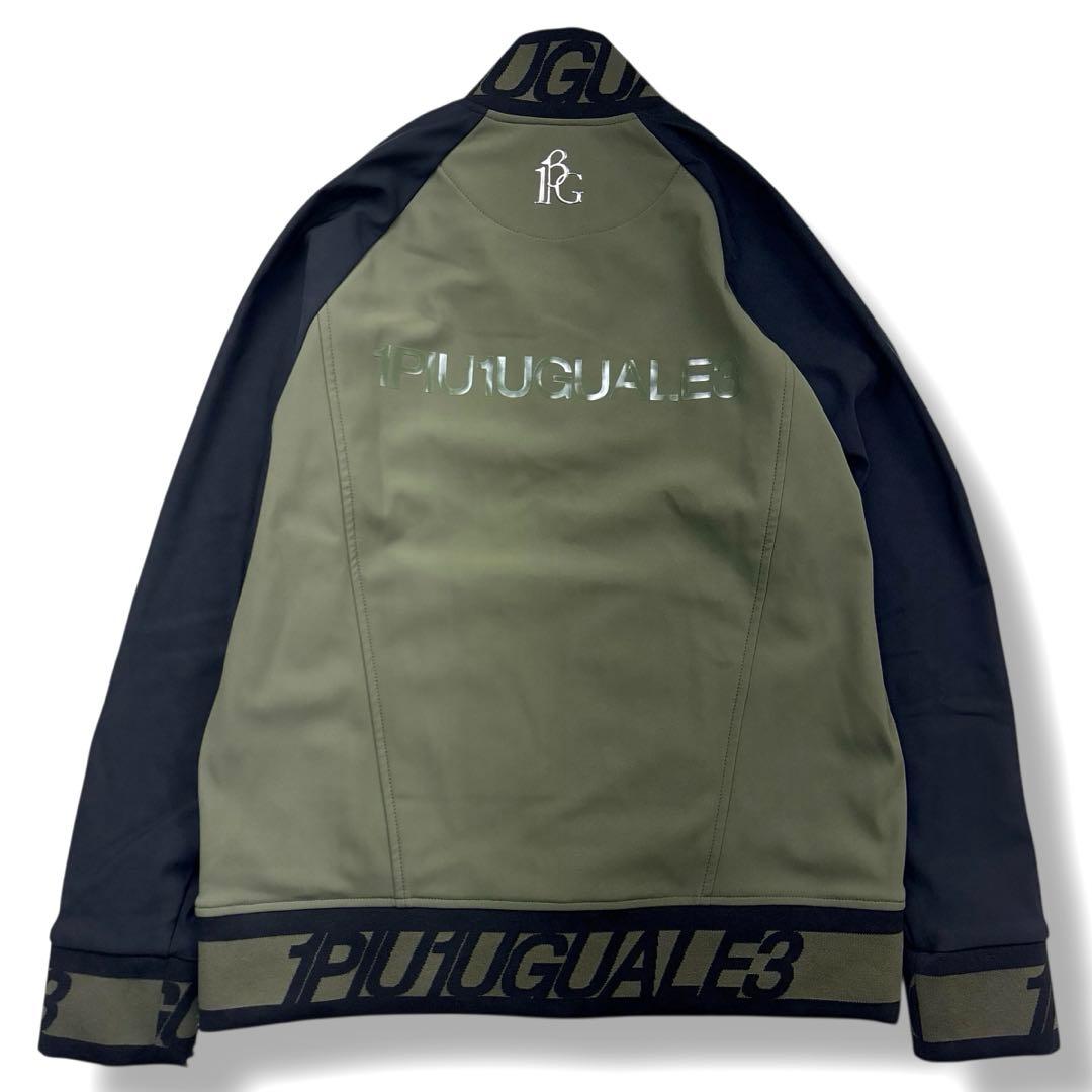 美品 1PIU1UGUALE3 GOLF パデッドジップ ブルゾン V ロゴ L