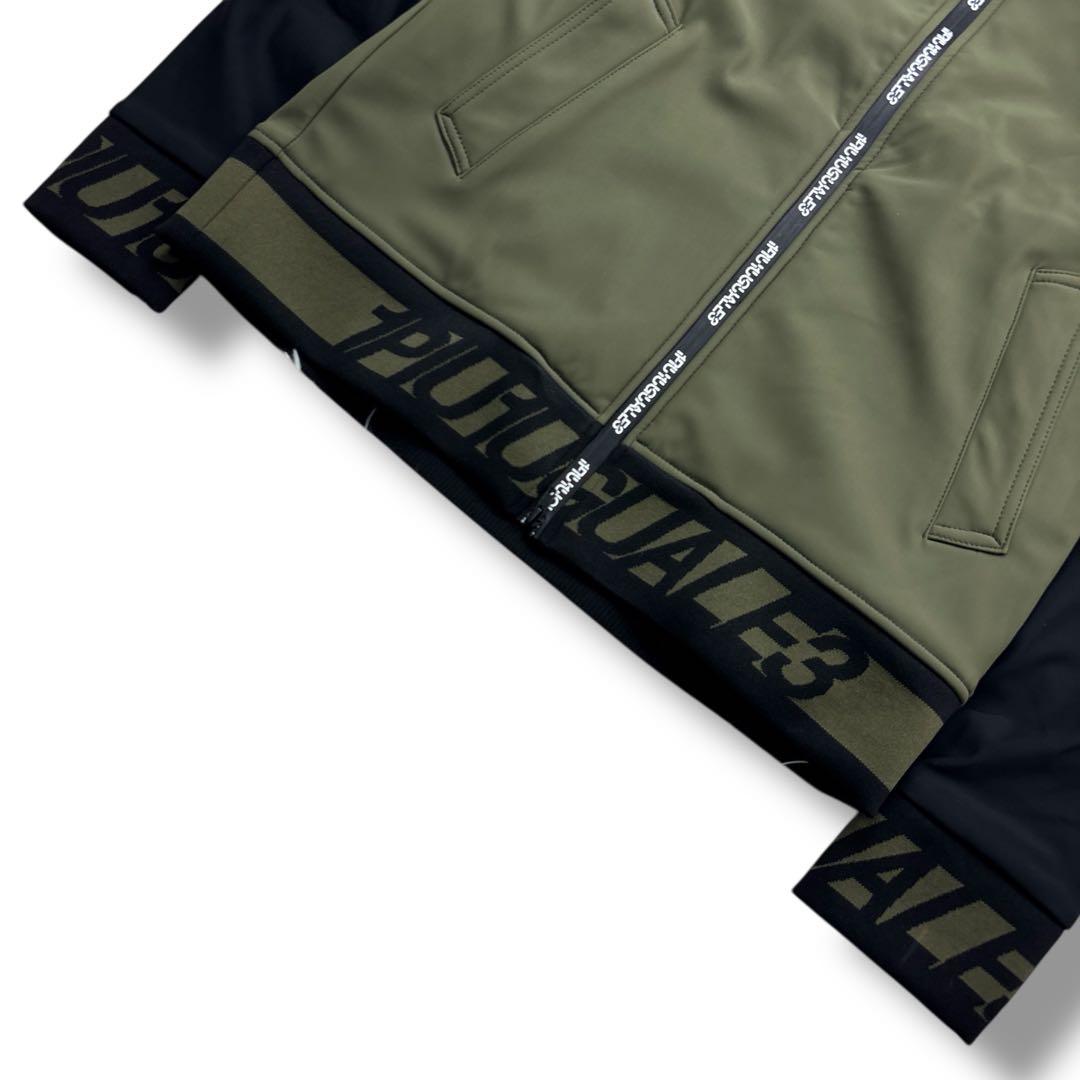 美品 1PIU1UGUALE3 GOLF パデッドジップ ブルゾン V ロゴ L