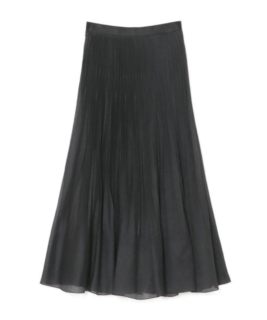 ☆新品タグ付☆ アナイ ANAYI スパンオーガンジープリーツスカート　黒