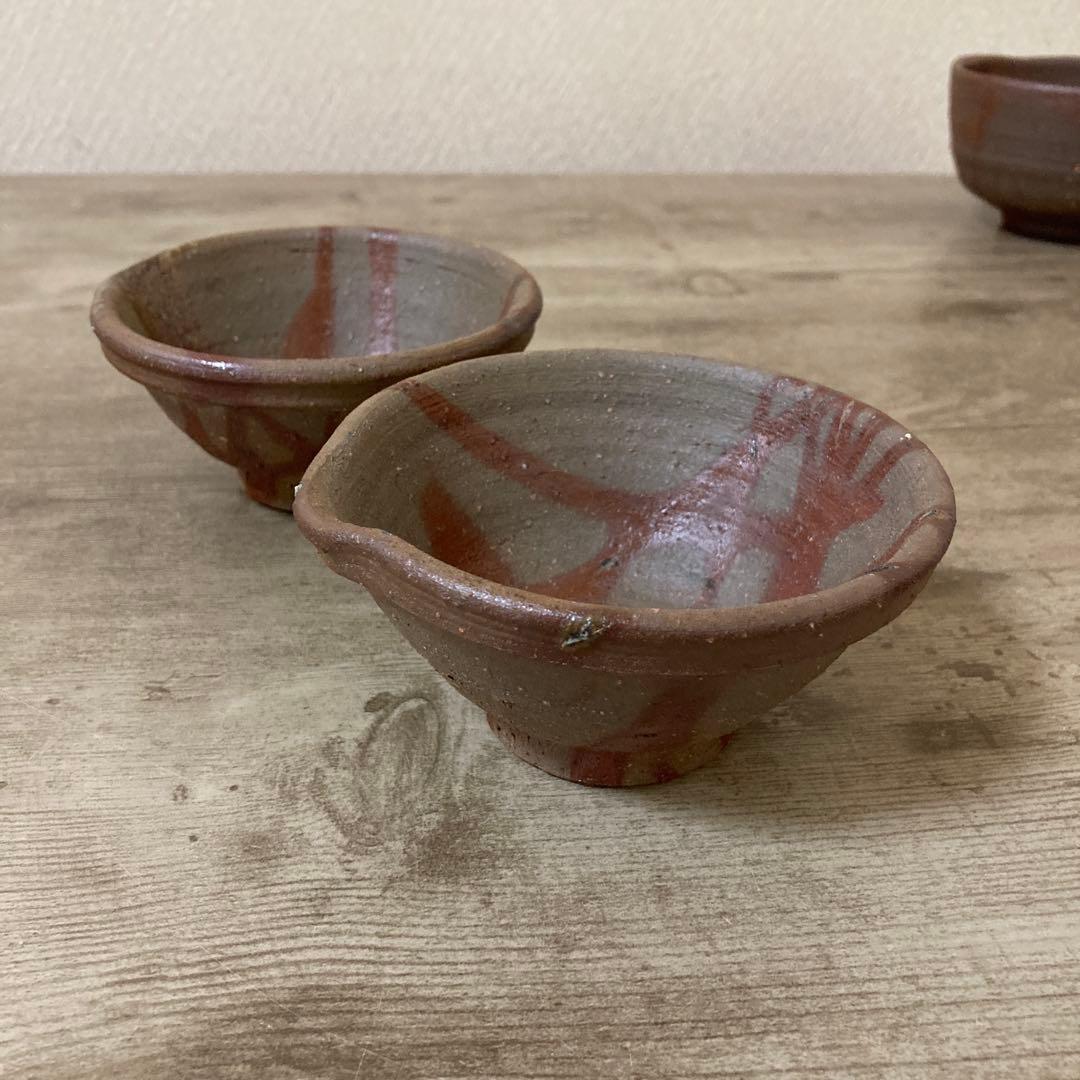 備前焼　茶器揃え　宝瓶　湯冷まし　茶碗　作家物　在銘