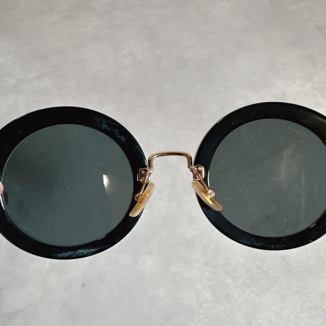 miu miu ミュウミュウ サングラス SMU13N ゴールド ケース付き