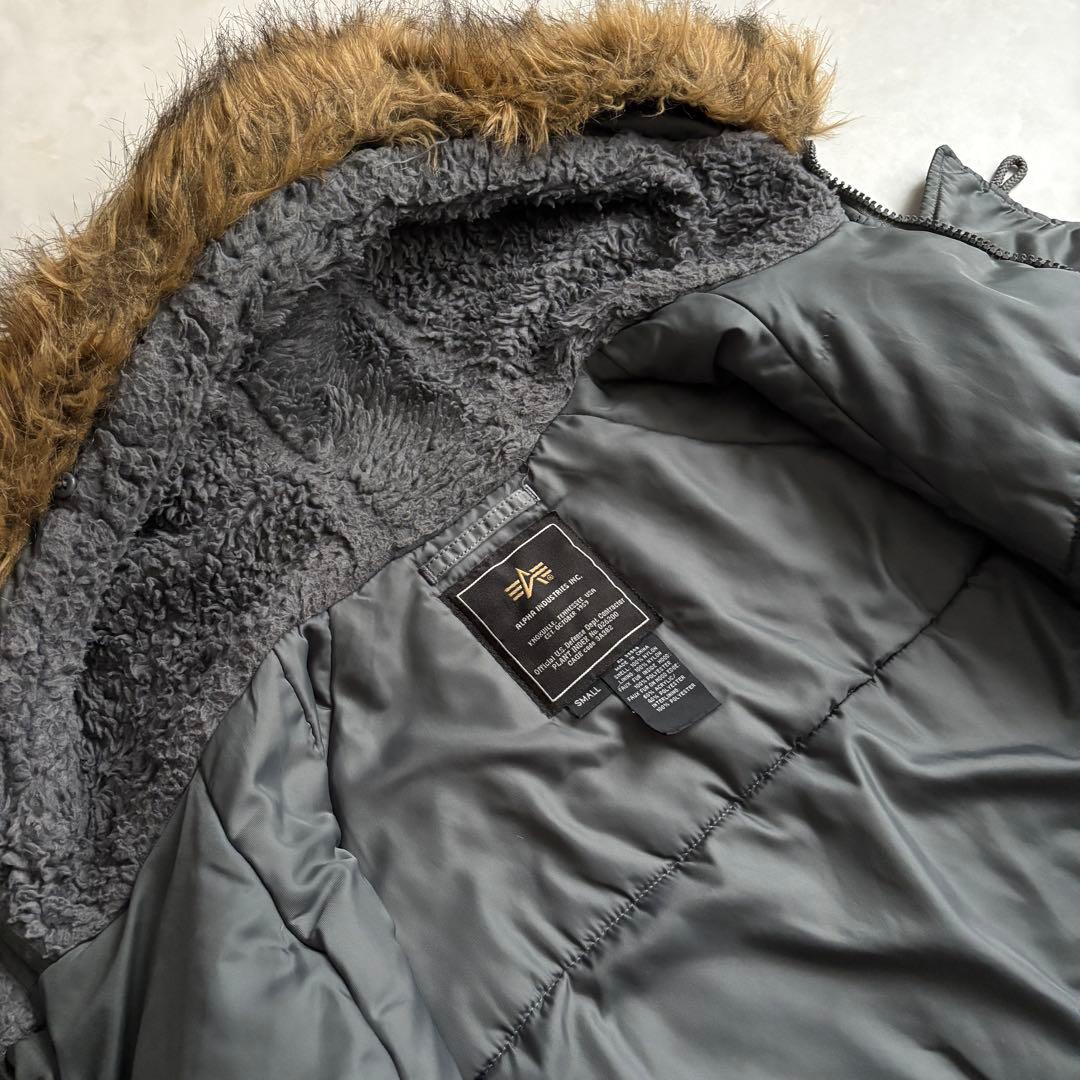 Alpha Industries N-3B フライトジャケット S グレー大きめ