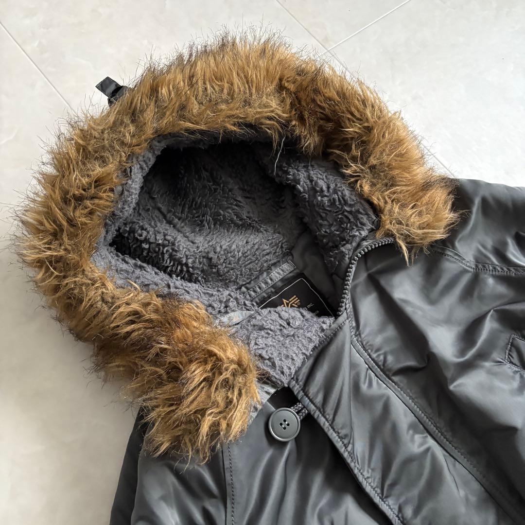 Alpha Industries N-3B フライトジャケット S グレー大きめ