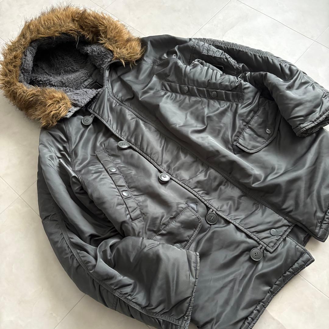 Alpha Industries N-3B フライトジャケット S グレー大きめ
