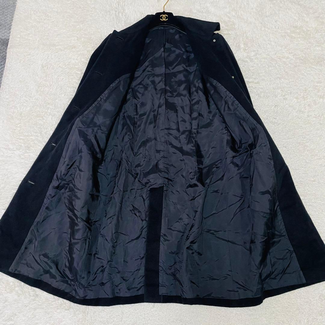 希少42サイズ✨大きいサイズ✨レオナール アンゴラウール ロングコート トリム