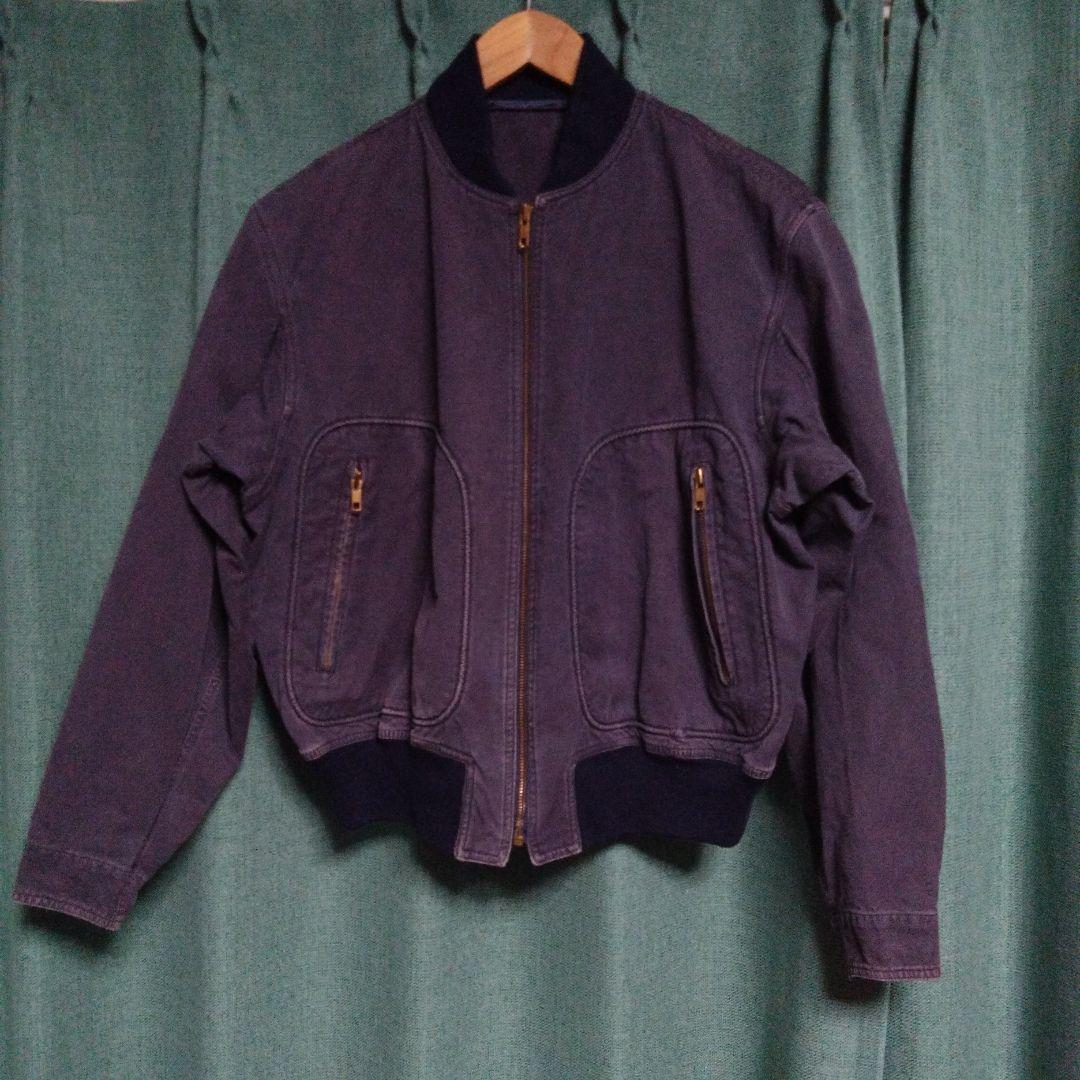 MEN'S BIGIメンズビギバックロゴ綿ブルゾンジャケット