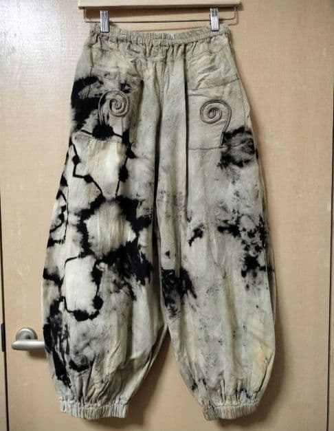 エスニック　タイダイ染め　アラジンパンツ　ぐるぐる巻　天然コットン　タイ製3