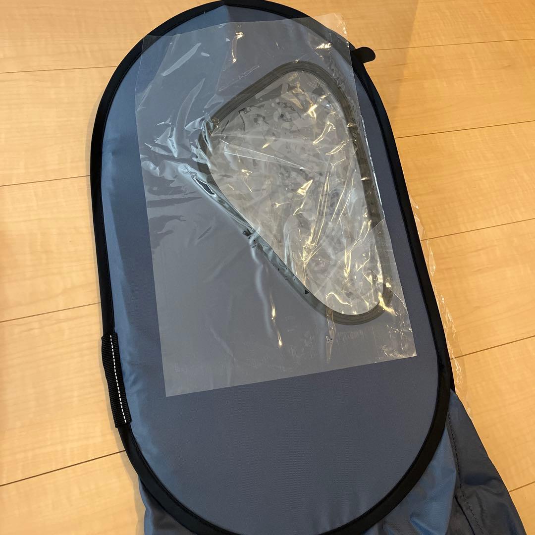新品★norökka チャイルドシート レインカバー　自転車 後ろ ブルーグレー