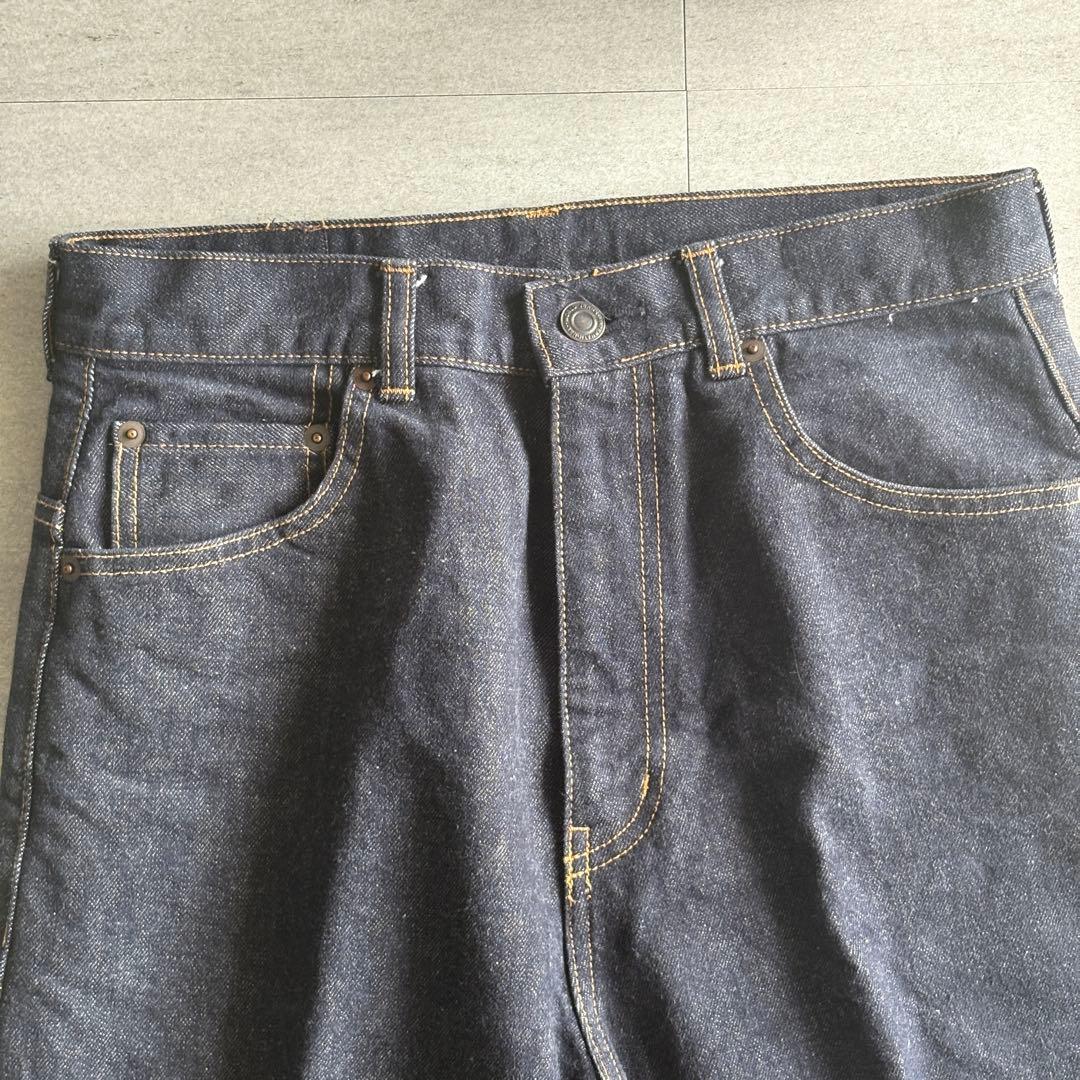 Whim Gazette ウィムガゼット ワイドデニムパンツ レオパード タック