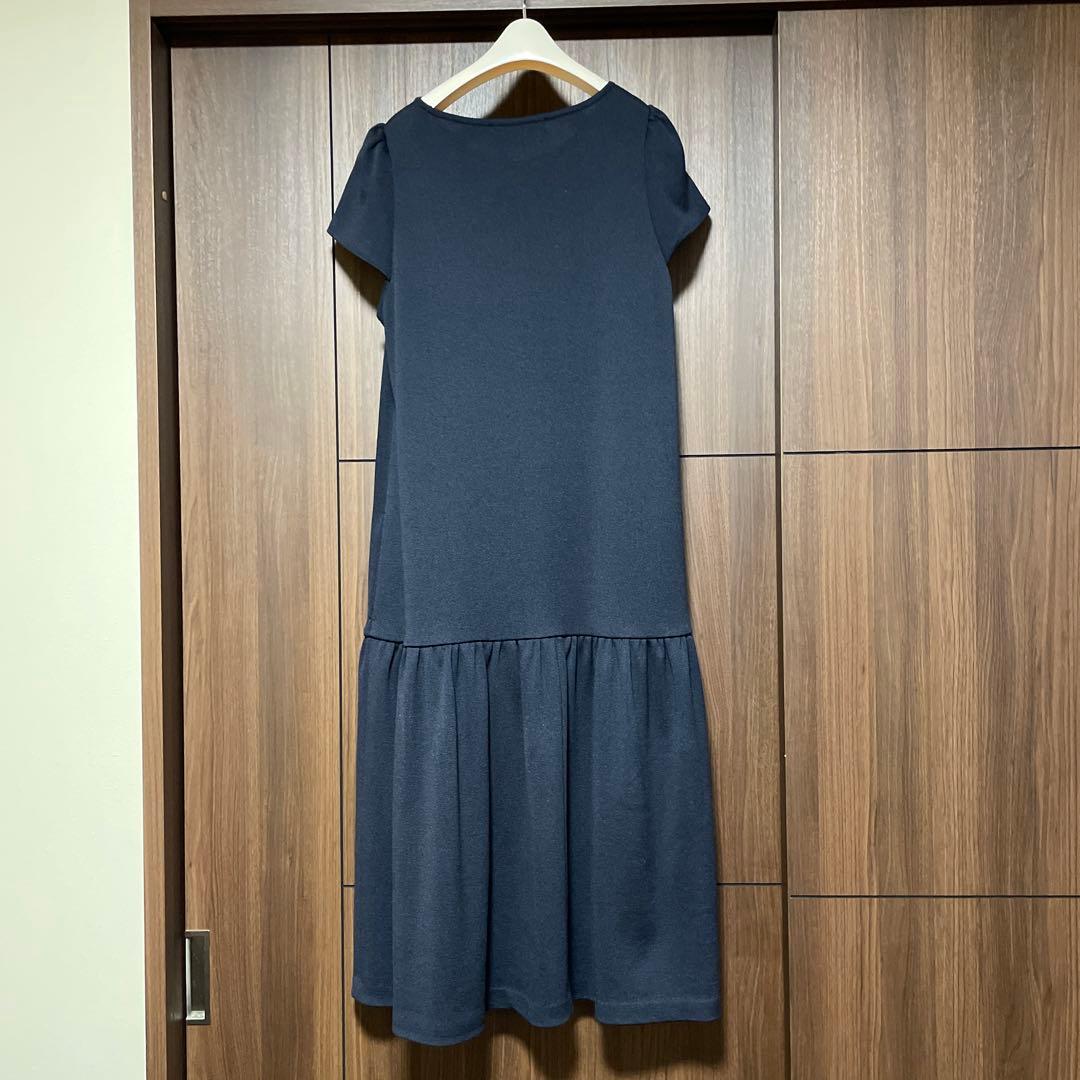 [新品未使用]　ルネ　ニット　リボン　ワンピース　ネイビー
