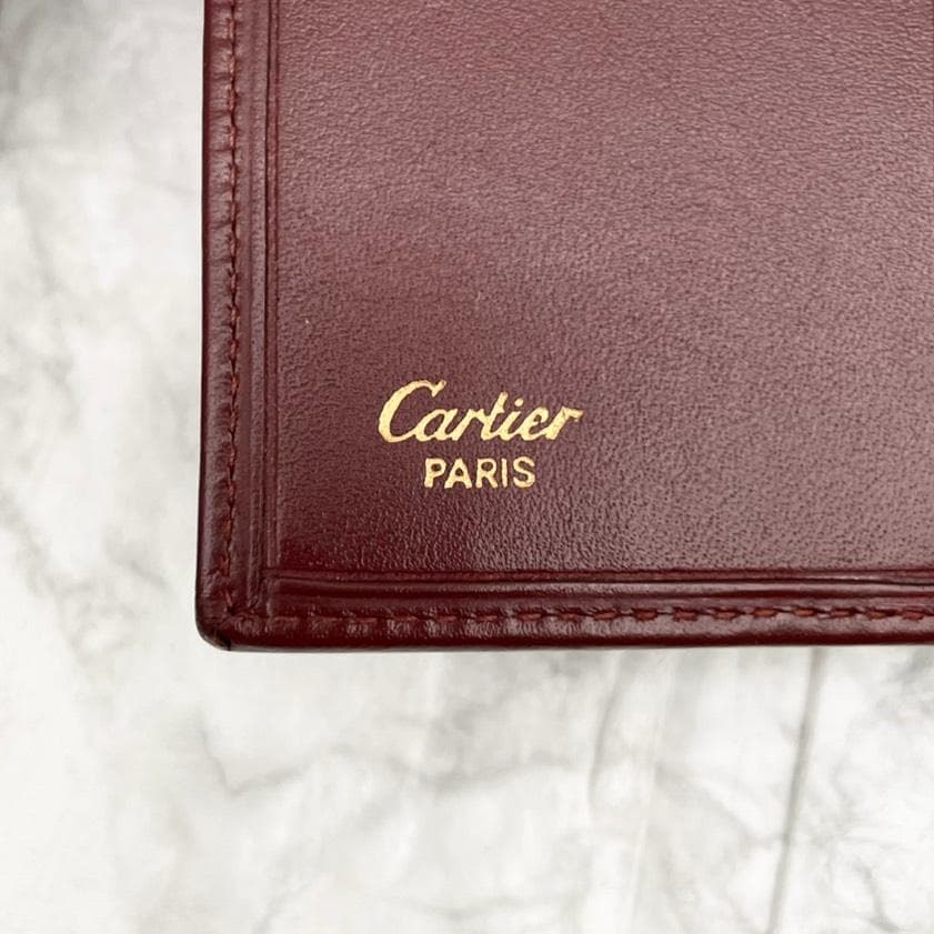 付属品完備✨Cartier カルティエ　折り財布　マストライン　がま口