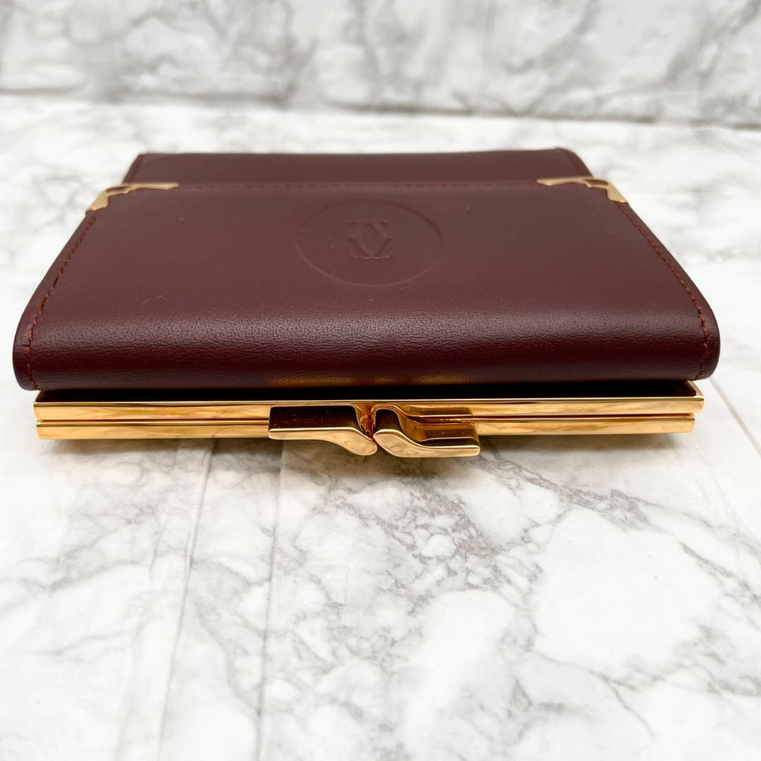 付属品完備✨Cartier カルティエ　折り財布　マストライン　がま口