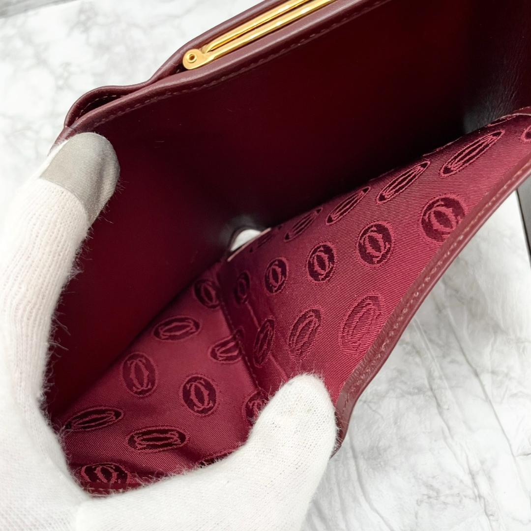 付属品完備✨Cartier カルティエ　折り財布　マストライン　がま口