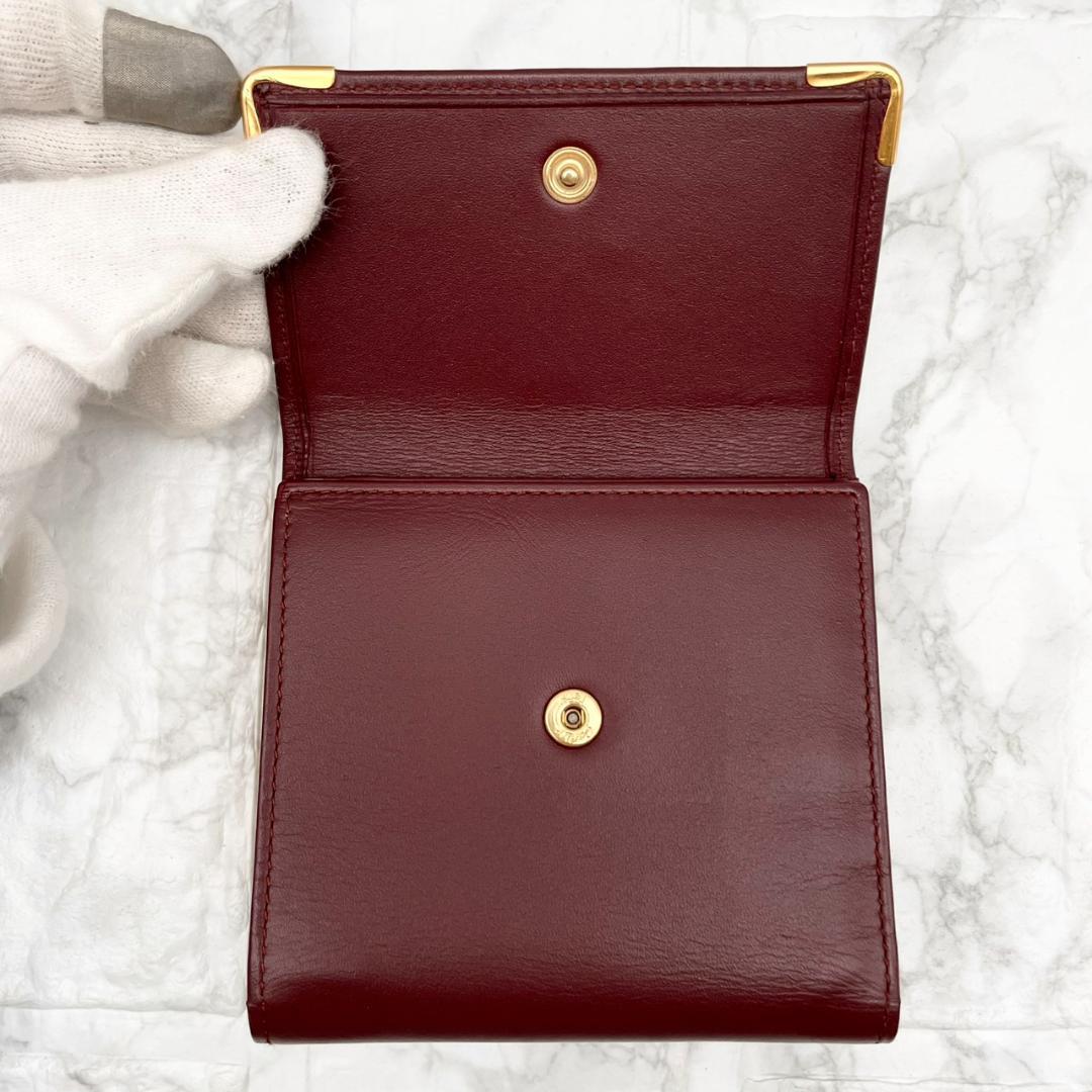 付属品完備✨Cartier カルティエ　折り財布　マストライン　がま口