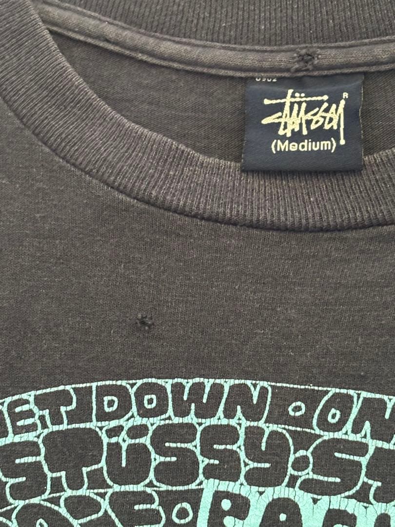 希少　STUSSY OLD Tシャツ　Backyard Bounce ネイビー
