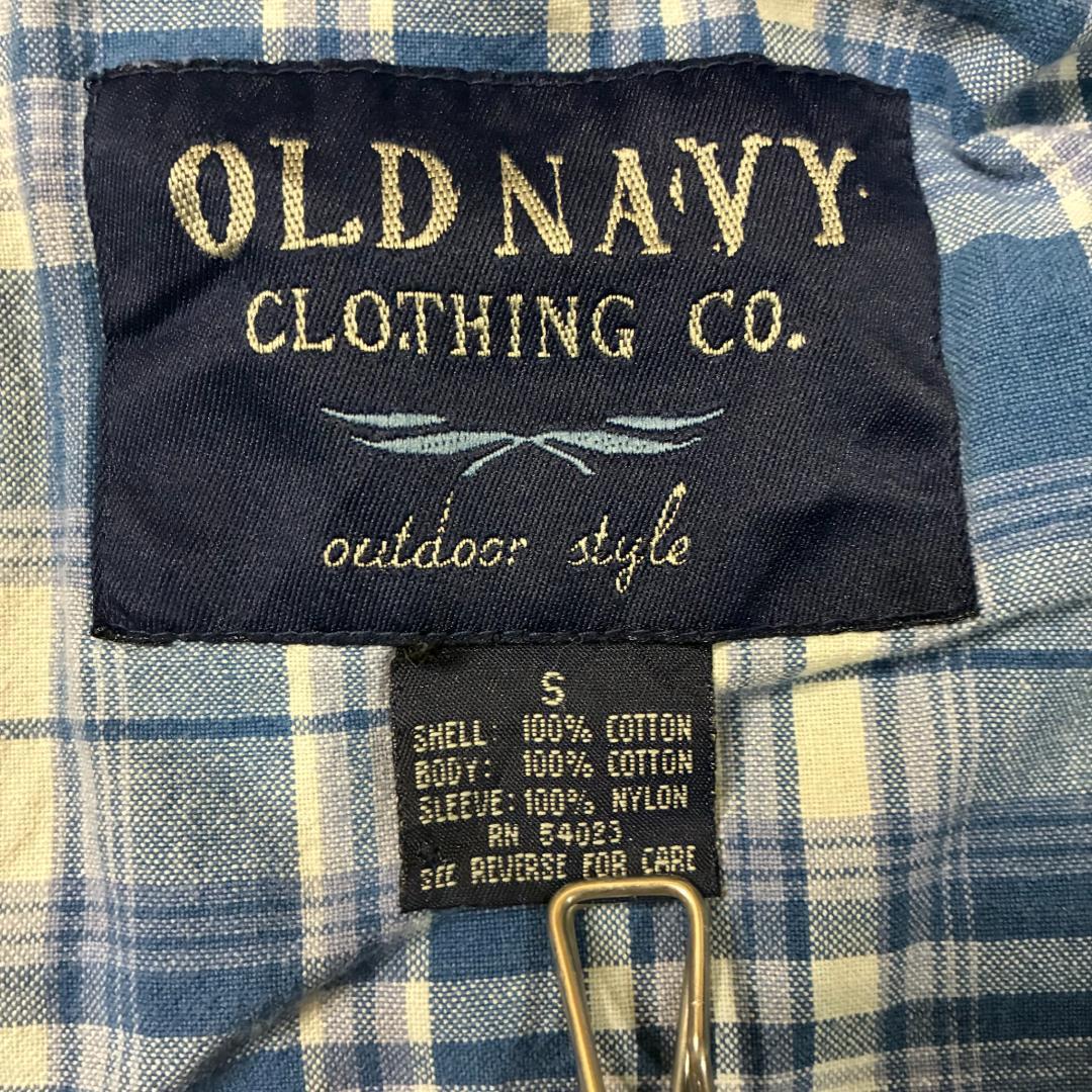vintage OLD NAVY デニム カバーオール コーデュロイ襟 チェック
