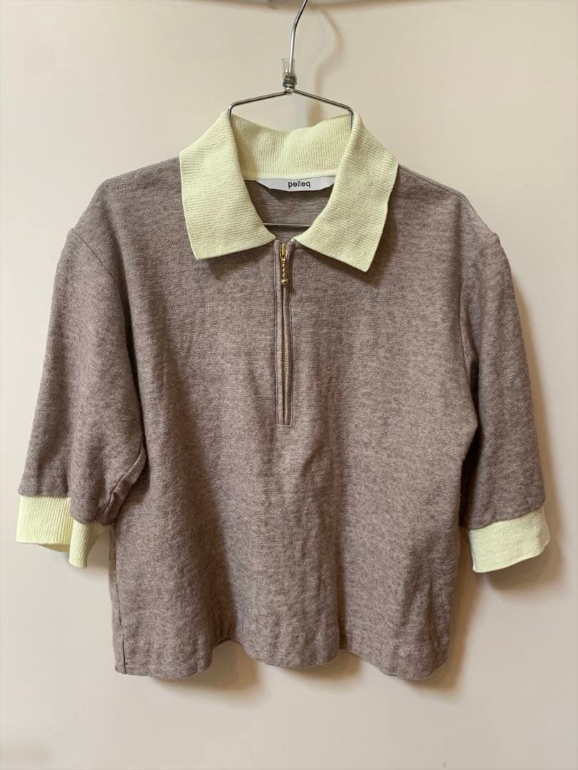 トップス pelleq organic cotton mini pile polo T