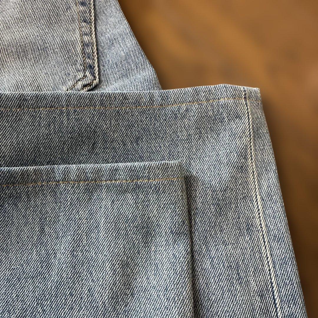 MOUSSY CROSS WAIST WIDE STRAIGHT デニム　0