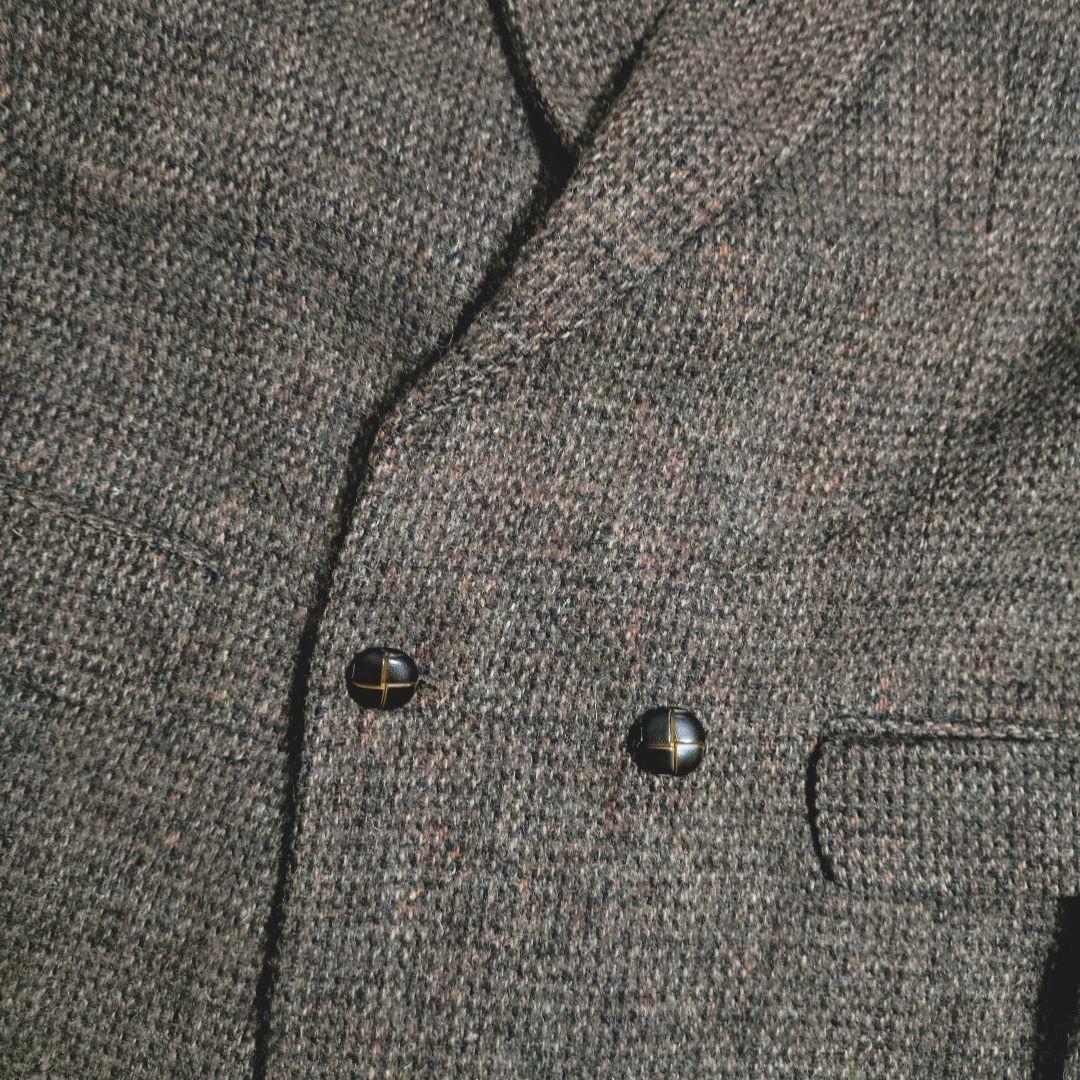 希少モデル Harris Tweed カナダ製 ダブル テーラードジャケット L