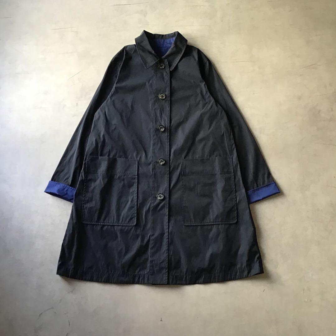【美品】MACKINTOSH ステンカラーコート　リバーシブル　ネイビー