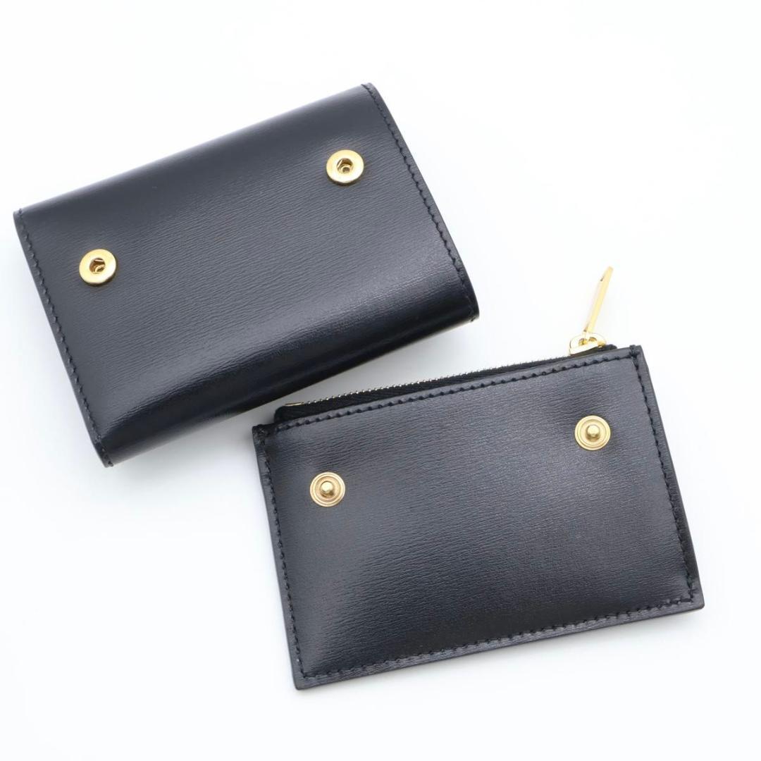 【超極美品】CELINE トリオンフ　コンパクトウォレット　三つ折り財布　黒